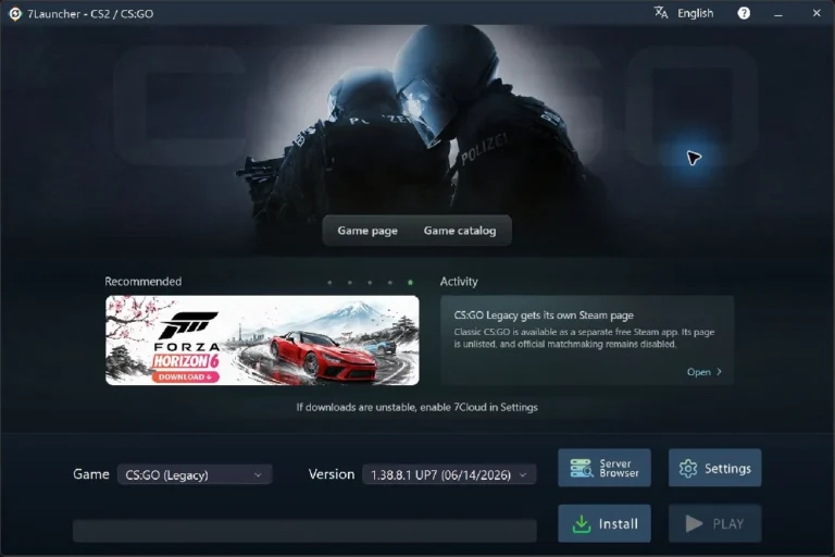 7Launcher CS:GO — Launcher interface