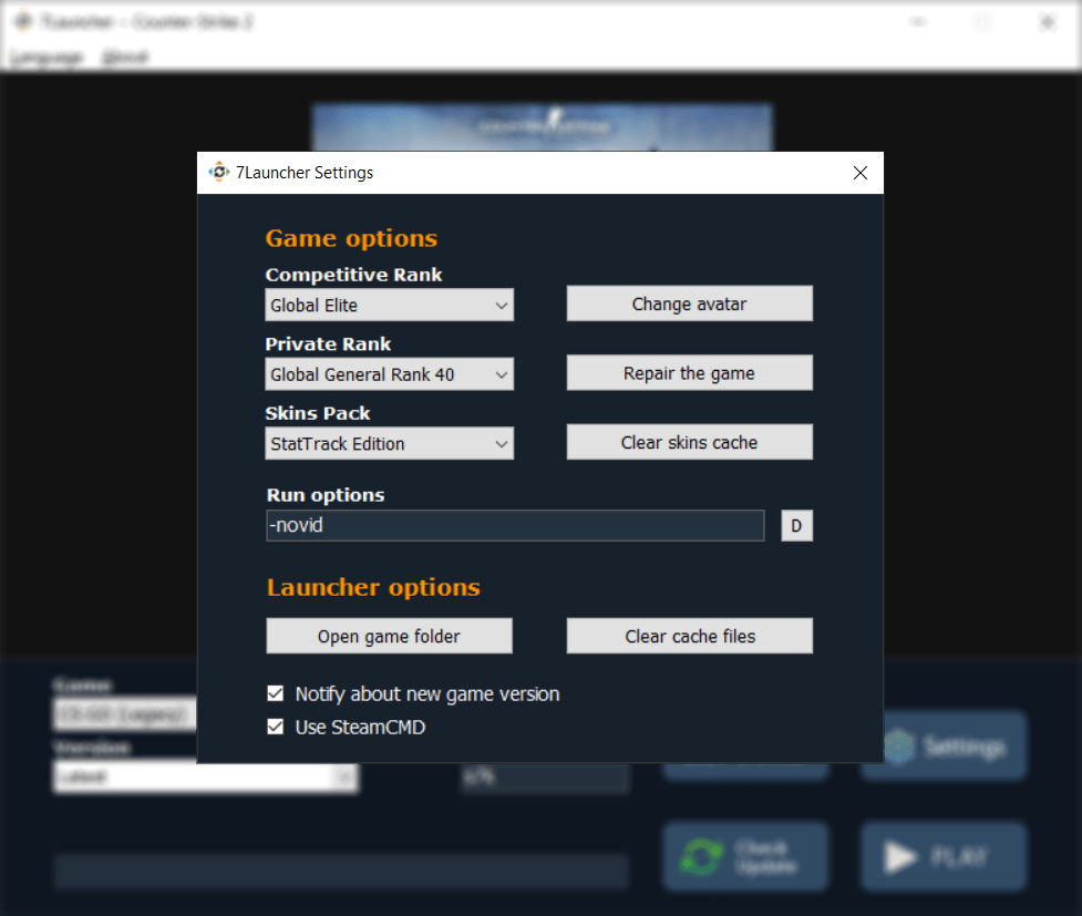 7Launcher CS: GO / Download CS GO with all skins for Free