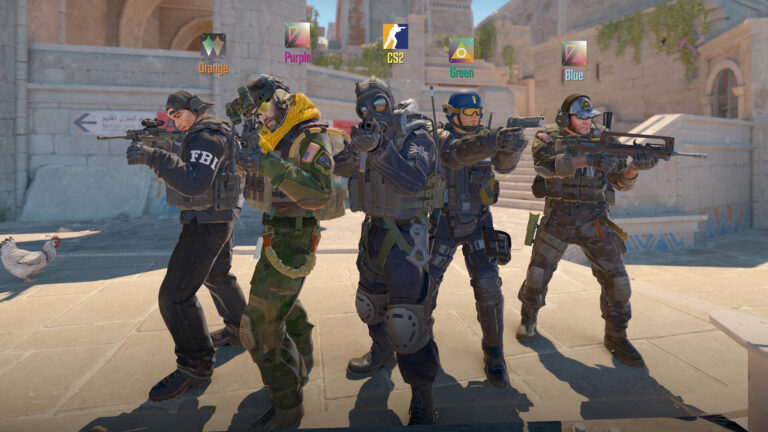 A Counter-Strike 2 team prepares for the next round