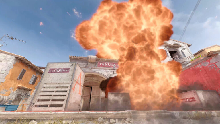 An explosion changes the tactical situation in Counter-Strike 2
