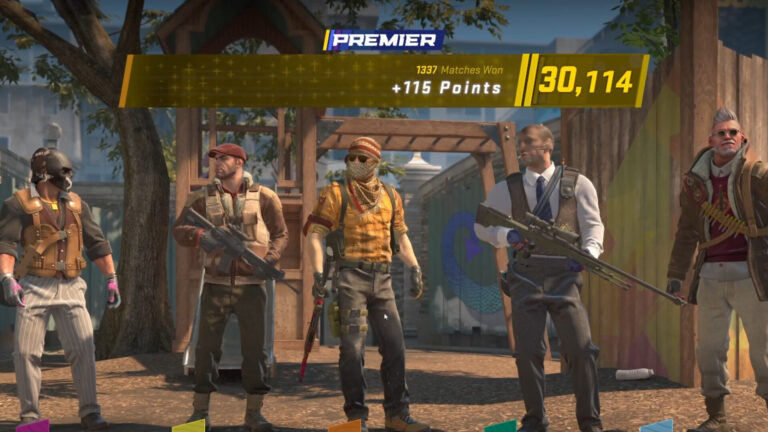 The Counter-Strike 2 Premier mode interface