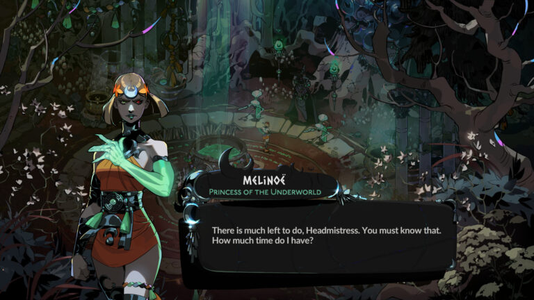 Melinoe speaks at the Crossroads in Hades II