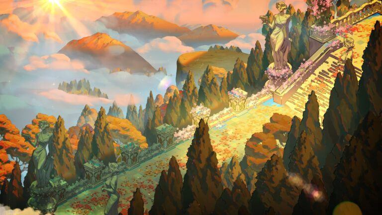 A bright Olympus landscape in Hades II